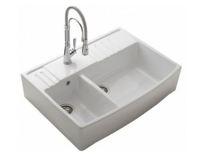 Fregadero de cerámica sobre mueble Chambord Clotaire III EV9526 - 898 x 660 mm
