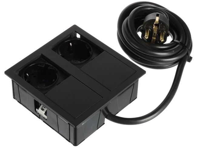 Enchufes para encastre con tapa Cucine Oggi Versahit IL 312 negro