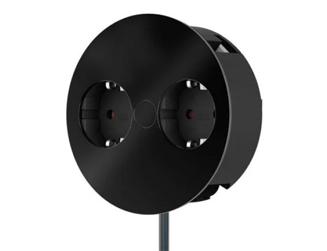 Enchufe de empotrar CucineOggi box Duplo IL 600 Negro