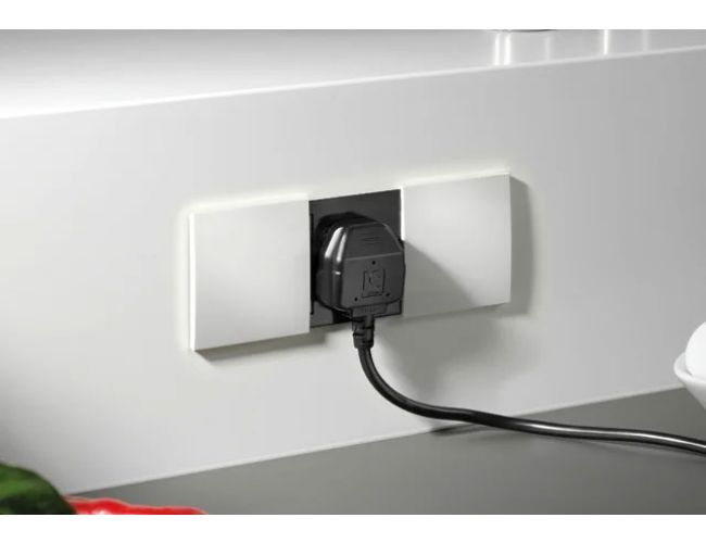 ▷ 2 Enchufes Cucine Oggi Box Due IL 652-BA Blanco