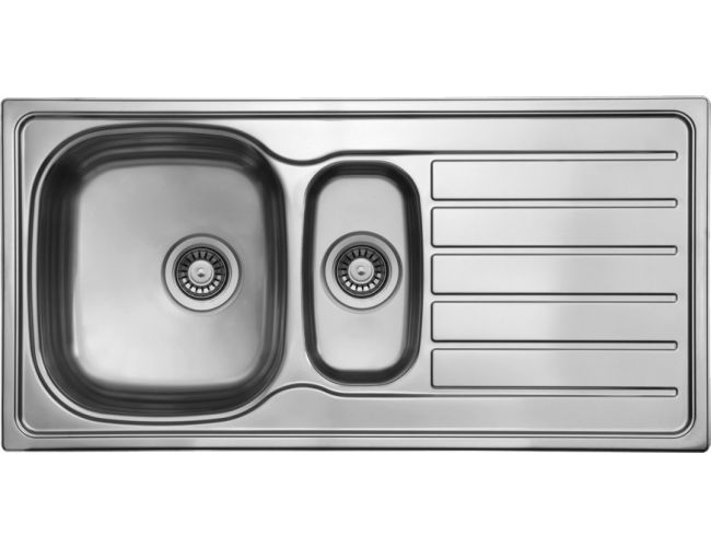 Fregadero seno y medio con escurridor acero SF Monza 1000