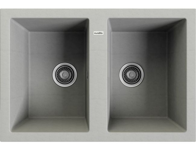 Fregadero sintético solid dos senos Mundilite Supreme 760x520