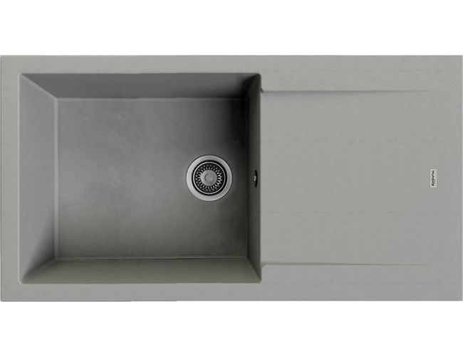 Fregadero sintético solid un seno y escurridor Mundilite Supreme 980x520