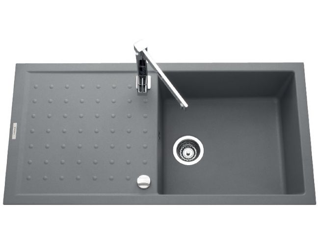 Fregadero de granito Luisina Fusion Luisigranit EV 60011 - 1000 x 500 mm - 1 gran cubeta + 1 escurridor - Color CROMA