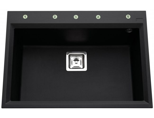 Pila fregadero granito Luisina EV989 Metal Negro