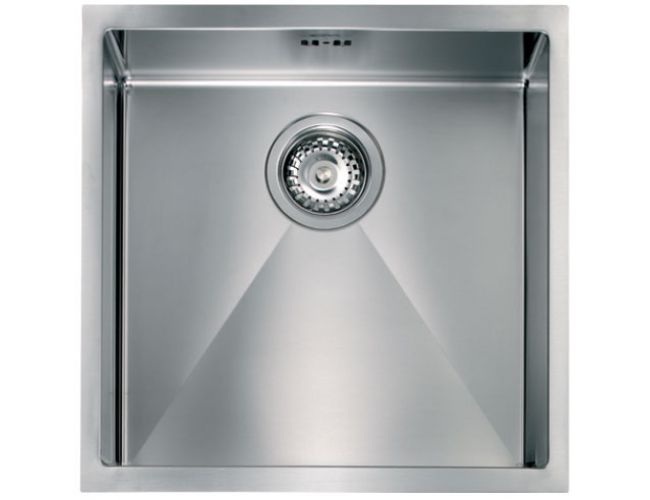 Fregadero de acero inoxidable Luisina RADIO-10 EV1036MIL - 450 x 450 mm - 1 cubeta