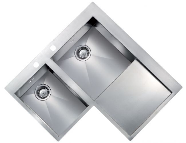 Fregadero de acero inoxidable Luisina Monteverdi EV38DMIL/GMIL
