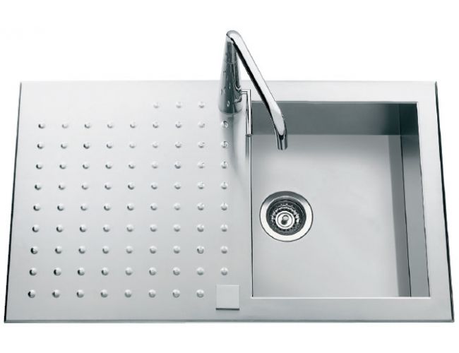 Fregadero de acero inoxidable Luisina Opus EV6901 - 860 x 500 mm