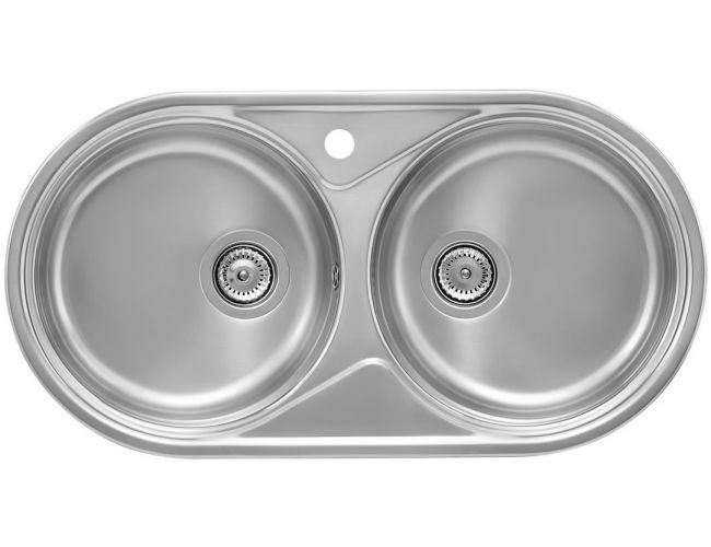Fregadero doble Roca Duo 80 2C inox 84 x 44