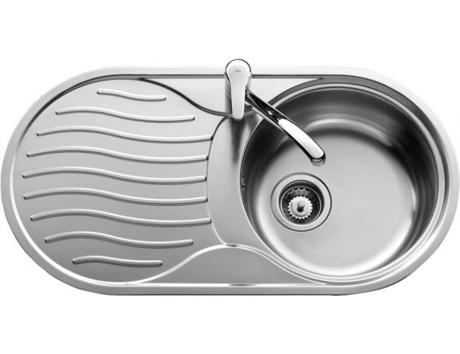 Fregadero de acero sobre encimera Teka DR-80 1C 1E - 840 x 440 mm