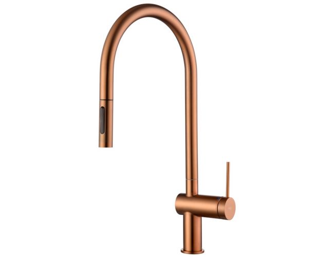 Grifo cocina extraible Imex Berna Oro Rosa 