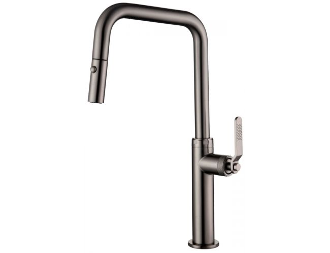 Grifo cocina extraible Imex Niza black gun metal
