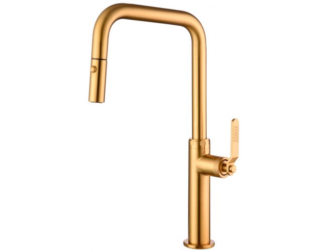 Grifo cocina extraible Imex Niza oro cepillado