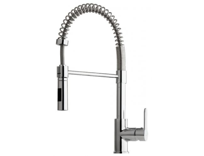 Grifo de cocina Luisina RCD179 - Monomando cromado con ducha de doble chorro