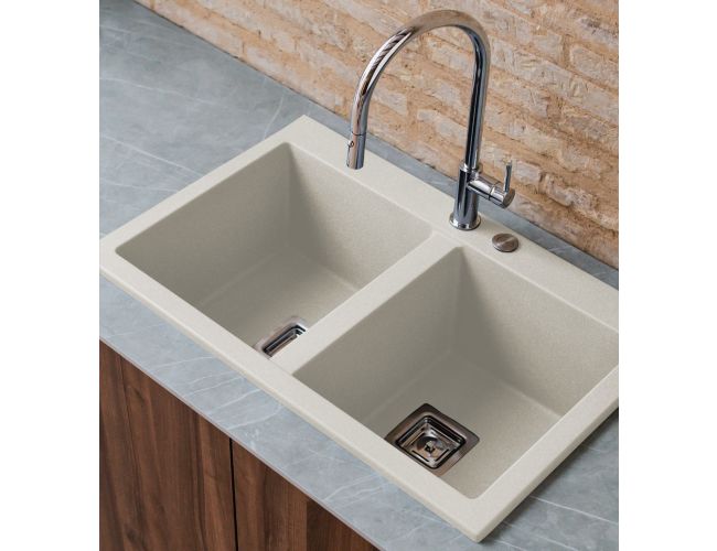 Fregadero dos senos Poalgi Kobus hekla pumice