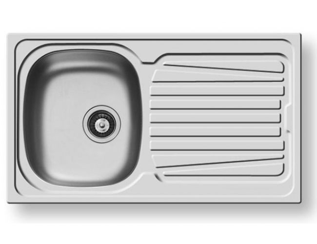 Fregadero de acero sobre encimera Pyramis Sparta 86x50 1B 1D - Ref. 100129801