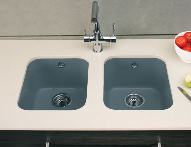 Fregaderos de fibra bajo encimera Syan Nix + Nix - 2 Senos de 375 x 450 mm