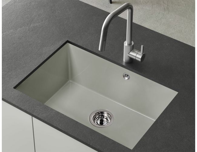 Fregadero rectangular resina Syan Seth - 660 x 510 mm resina bajo encimera