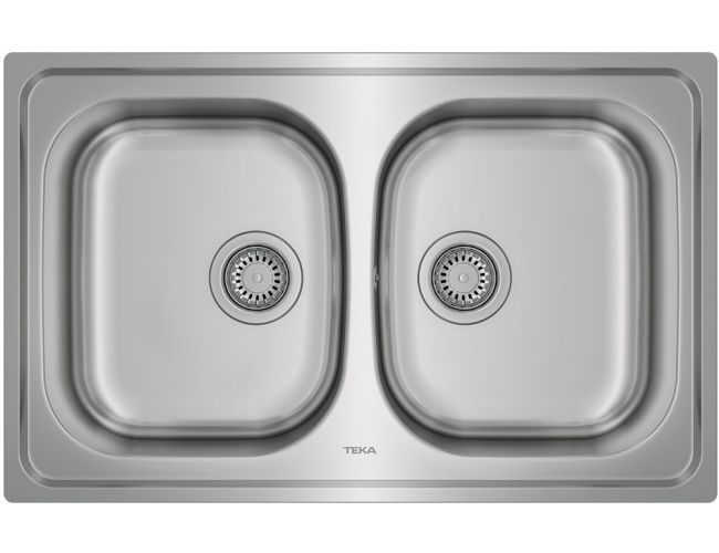 Fregadero doble cubeta acero Teka Universe 80 T-XP 2C - 79 x 50 cm.