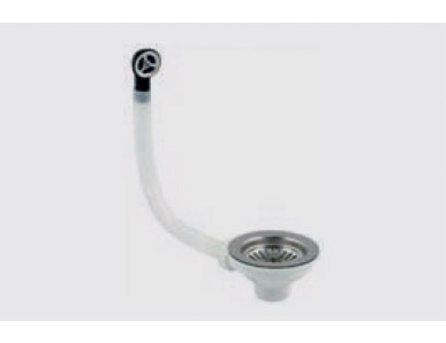 Válvula fregadero sencilla con rebosadero - Poalgi Ref. 330 MT