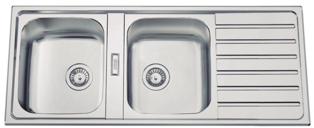 fregadero dos senos y escurridor