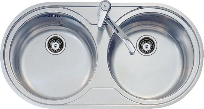 fregadero 2 senos redondos