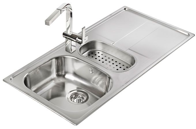 fregadero acero inoxidable un seno con escurridor