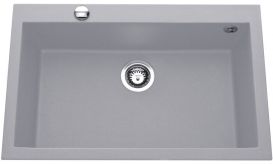 Fregadero de granito Luisina Luisigranit Quadrille EV 986 - Metal Gris