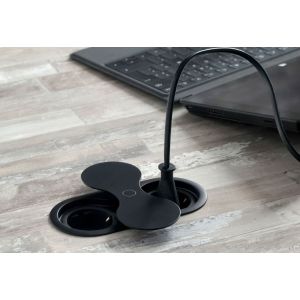 Enchufe con puerto USB empotrable para cocina y oficina CucineOggi box Butterfly IL 251-USB-NG