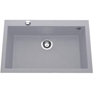 Fregadero de granito Luisina Luisigranit Quadrille EV 986 - Metal Gris