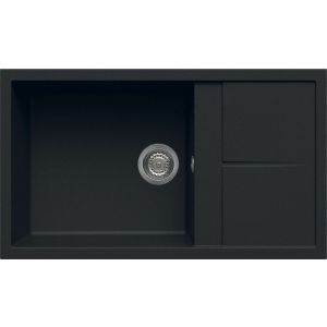 Fregadero granito con escurridor Luisina Maestoso EV91011P 86 x 50 cm Full Black