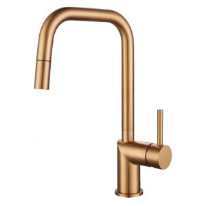 Grifo cocina extraible Poalgi oro rosa GCE039-ORC