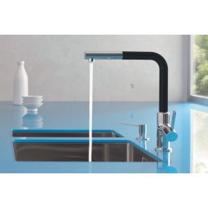 Grifo negro y cromo para cocina Luisina RC403N/DO
