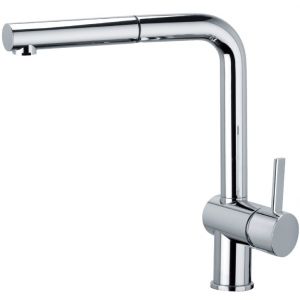 Grifo de cocina Luisina RCD214/DO - Monomando cromado con ducha. Caño orientable