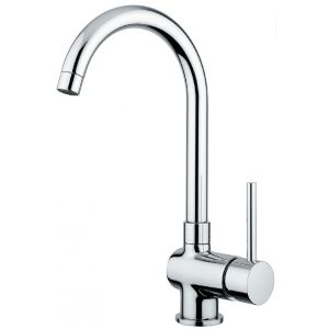 Grifo de cocina Luisina RCD73 - Monomando cromado con caño giratorio y maneta lateral