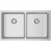 Fregadero doble en acero Rodi UNA 75 - 74x44