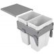 Cubo de basura Cucine Oggi Quadrifoglio con guias - 70 litros - Ref. 572