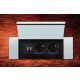 Enchufe de cocina CucineOggi box Modulo IL 63U-TA     2 Enchufes + 2 USB Cargadores .  Tapa de Aluminio.