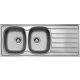 Fregadero dos senos con escurridor acero SF Monza 1160