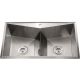 Fregadero cocina dos senos acero Andemen Diamante 820x450