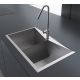 Fregadero cocina dos senos acero Andemen Diamante 820x450