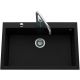Fregadero de granito Luisina Luisigranit Quadrille EV 986 - Full Black