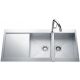 Fregadero de acero inoxidable Luisina Adagio Plus EV5621E - 1160 x 520 mm
