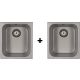 Fregaderos combinados bajo encimera Syan Nix + Nix - 2 Senos rectangulares de 375 x 450 mm