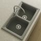 Fregadero granito doble seno Poalgi City Hekla - 855 x 505 Gris ASH