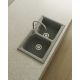 Fregadero granito doble seno Poalgi City Hekla - 855 x 505 Gris ASH