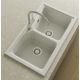 Fregadero granito doble seno Poalgi City Hekla - 855 x 505 Blanco Snow