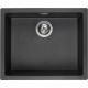 Fregadero cuarzo un seno Reginox Amsterdam 50 negro plateado