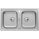 Fregadero inox Roca Siena 80 2C doble seno 86 x 50