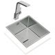 Fregadero cuadrado acero inox Teka FlexLinea RS15 40.40 - 440 x 440